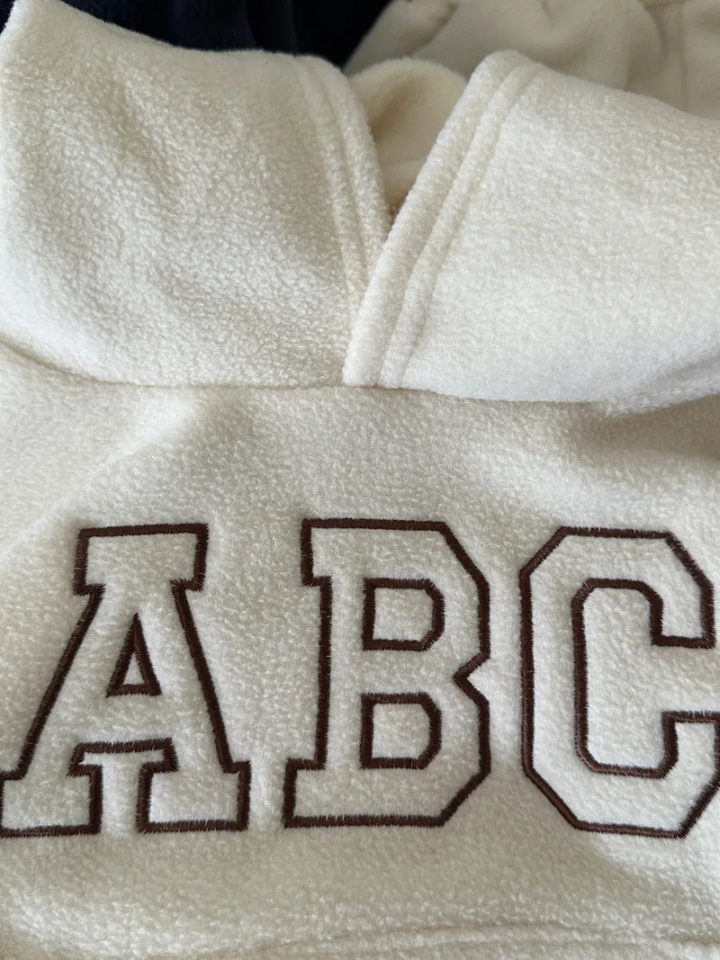 Fur Lining Boys Hoodie Set