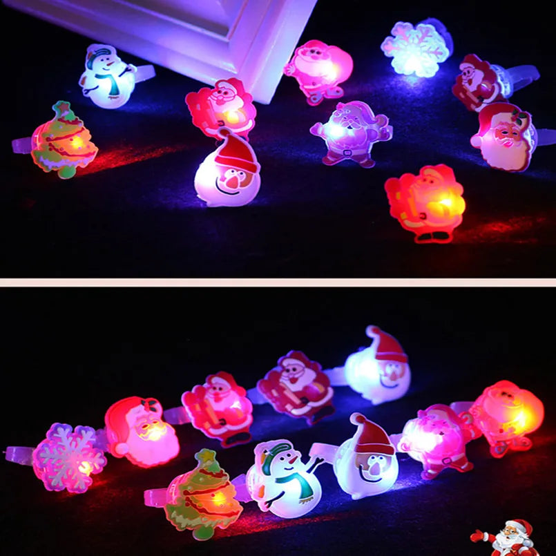 50PCS LED Light Christmas Halloween Ring