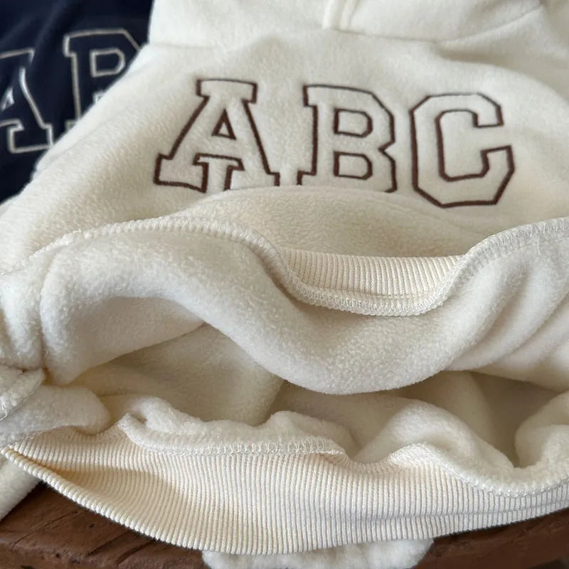 Fur Lining Boys Hoodie Set