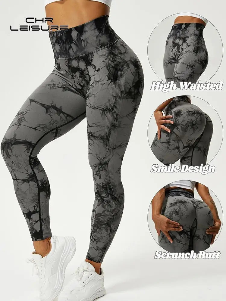 Tie Dye Push Up High Waist Leggings