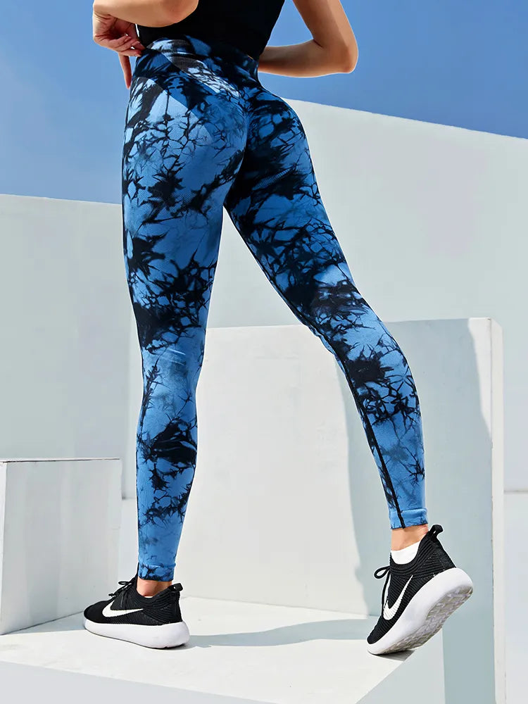 Tie Dye Push Up High Waist Leggings